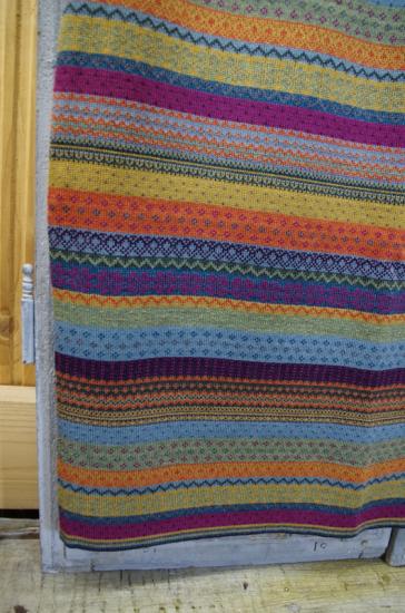 Preview: Strickrock, Wollrock Emmi Heide, Streifen von Invero Merino, Merinowolle, Detail